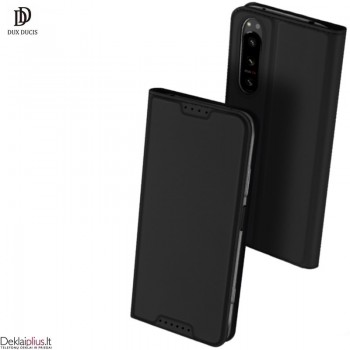 Dux Ducis Skin Pro dirbtinės odos dėklas - juodas (Sony Xperia 5 IV) Dux Ducis Skin Pro dirbtinės odos dėklas - juodas (Sony Xperia 5 IV)